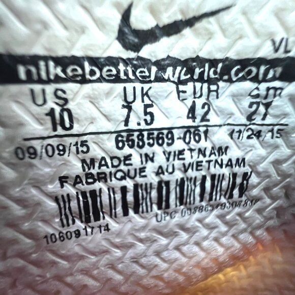 Nike Magista Opus SG-Pro Black‎ Soccer Cleats Women’s Red-Orange Size 10 - Picture 8 of 11